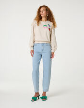 Fabienne Chapot Tina Embroidered Jumper, Camel (BEIGE), large