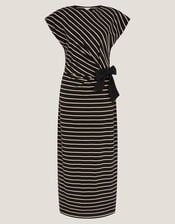 Sanya Stripe Jersey Maxi Dress, Black (BLACK), large