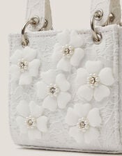 Embellished Floral Lacey Tote Bag , , large