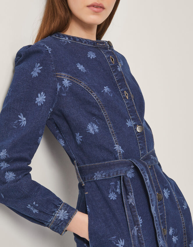 Lulu Daisy Denim Midi Dress, Blue (DENIM BLUE), large