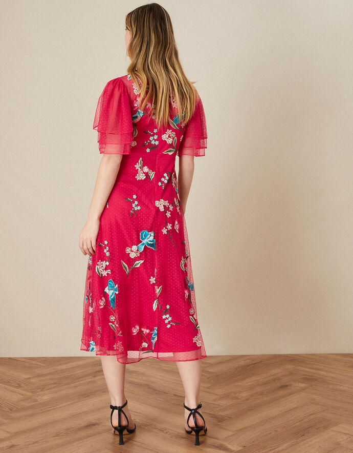 RICHELIEU EMBROIDERED MIDI DRESS