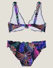 Tropical Print Frill Bikini Set, Multi (MULTI), large