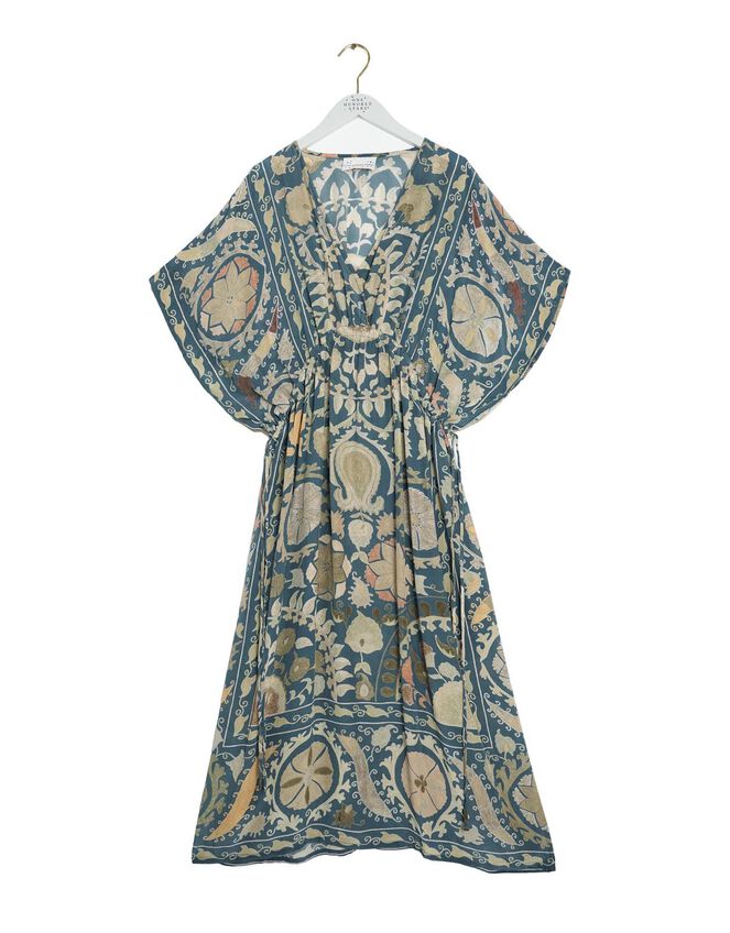 One Hundred Stars Susani Print Kaftan Dress, , large
