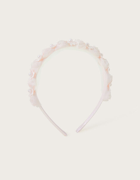 Misty Rosette Pearl Headband, , large