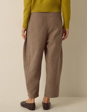 Orla High Waisted Barrel Leg Trousers, Mink (MINK), large