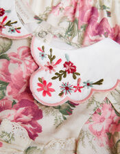 Newborn Betsy Floral Dress and Briefs Set, Ivory (IVORY), large