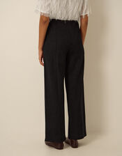 Payton Ponte Wide Leg Trousers, Black (BLACK), large