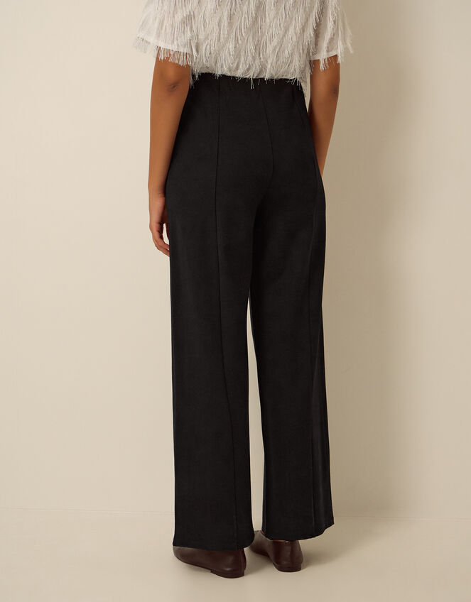 Payton Ponte Wide Leg Trousers, Black (BLACK), large