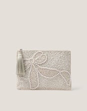 Audra Beaded Bow Pouch , , large