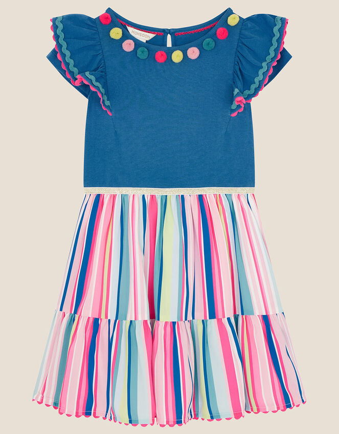 Fiesta Stripe 2-in-1 Dress, Blue (BLUE), large