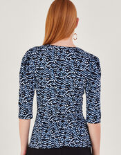 Gio Print Blouse, Black (BLACK), large