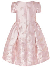 Cascading Butterfly Jacquard Dress, Pink (PINK), large