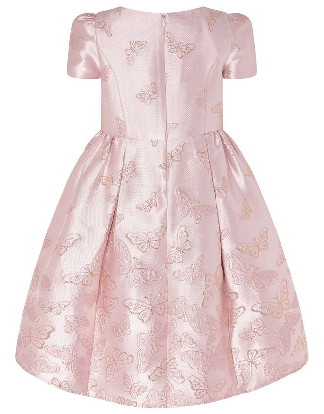 Cascading Butterfly Jacquard Dress, Pink (PINK), large
