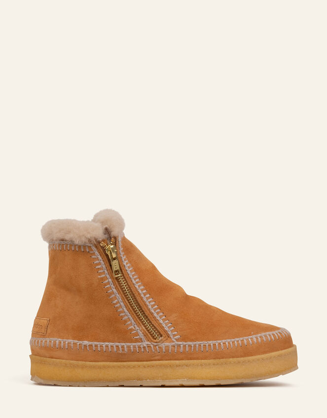Laidback London Setsu Suede Ankle Boots, Brown (CHESTNUT), large