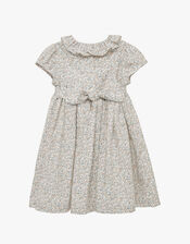 Trotters Emma Floral Smocked Dress, Blue (BLUE), large