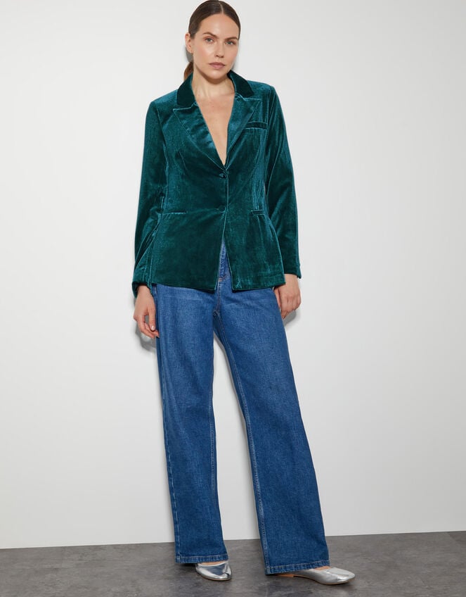 Vicky Velvet Jacket , PEACOCK, large