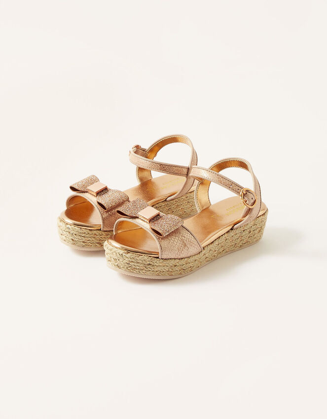 Espadrille Sandals, Gold (ROSE GOLD), large
