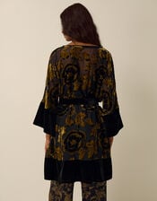 Octavia Floral Devor&eacute; Tunic Dress, Gold (GOLD), large