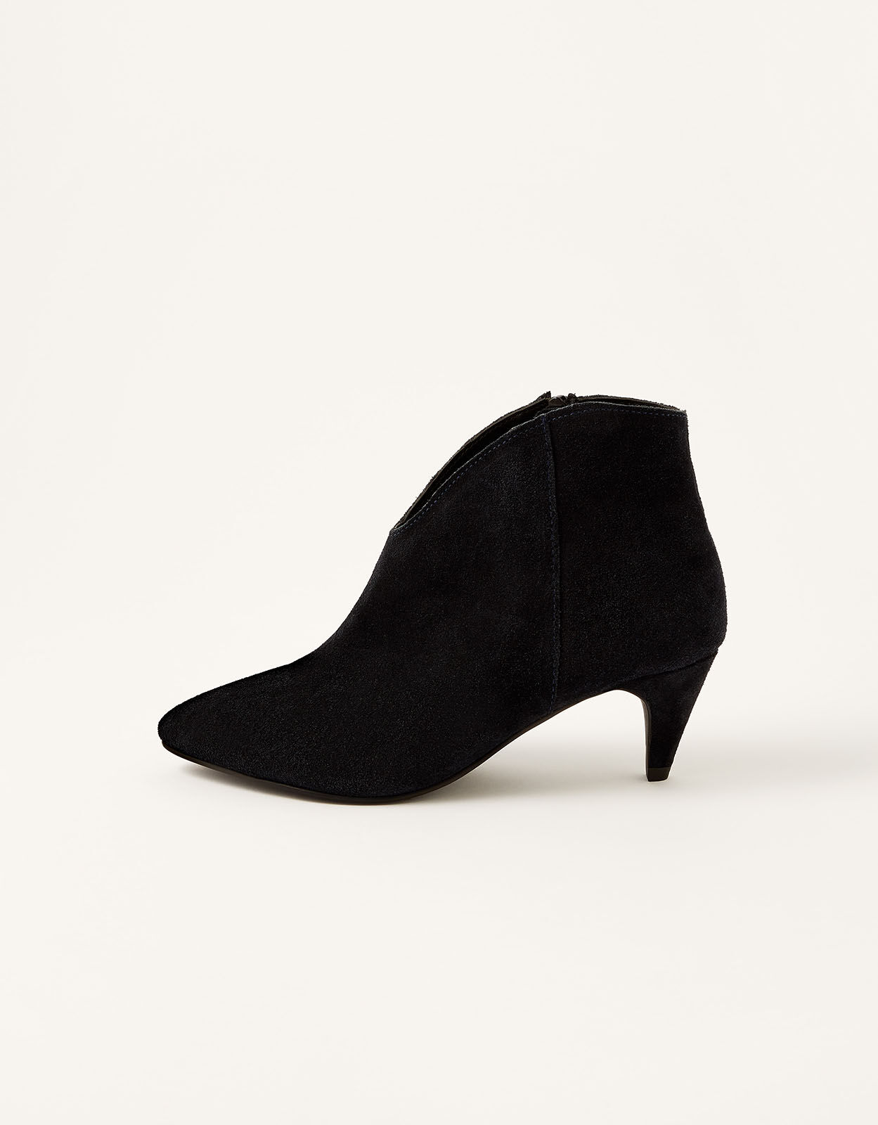 Low Vamp Suede Ankle Boots Blue