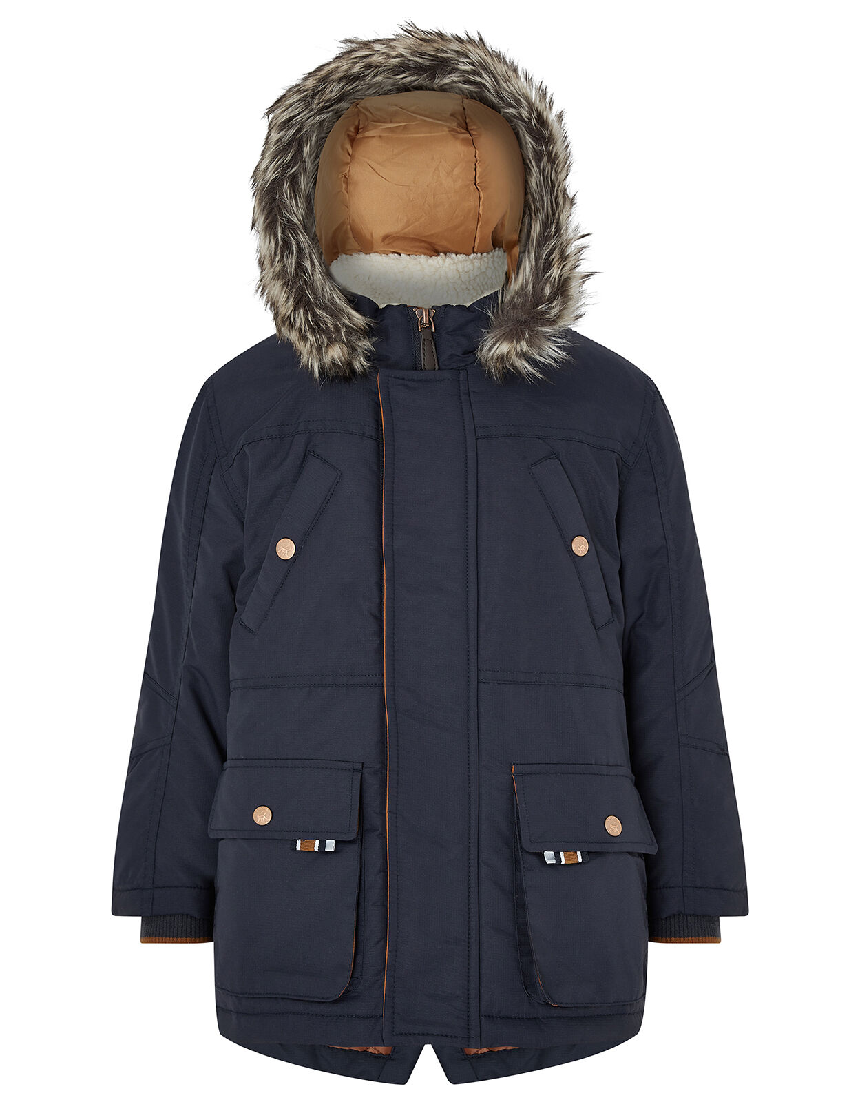 Boys blue cheap parka coat