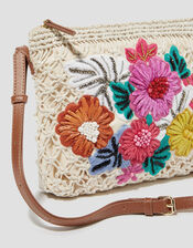Zoe Embroidered Crochet Cross Body Bag, , large
