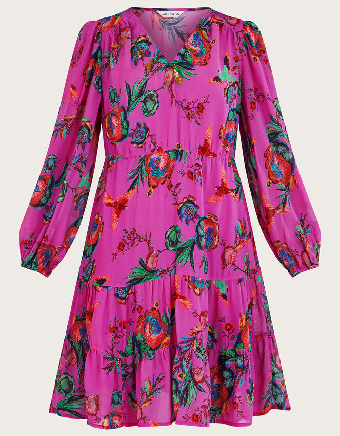 Jordann Tea Dress, Pink (PINK), large