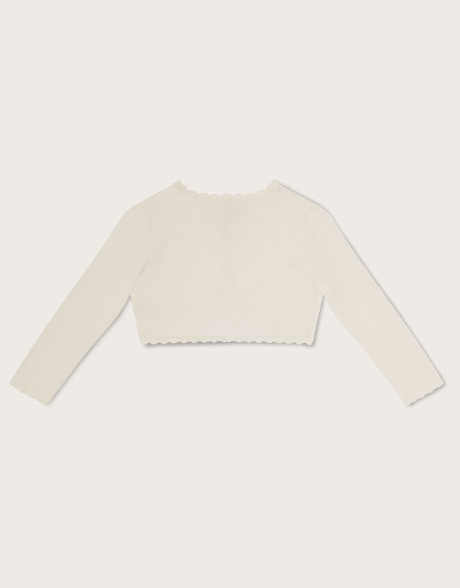 Baby 3D Petals Cardigan, Ivory (IVORY), large