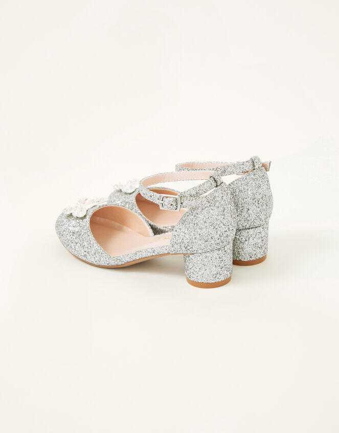 Butterfly Glitter Heels, Silver (SILVER), large