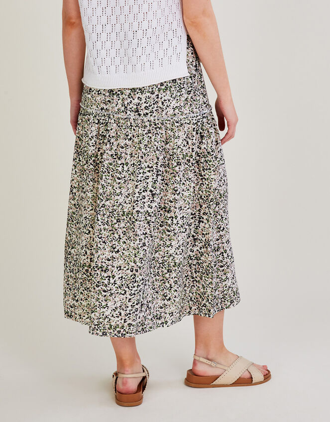 Animal Print Skirt in LENZING™ ECOVERO™ , Black (BLACK), large