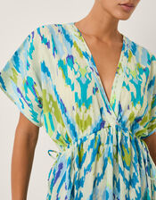 Coralie Print Mini Kaftan, Blue (BLUE), large