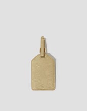 Faux Leather Luggage Tag, Gold (GOLD), large