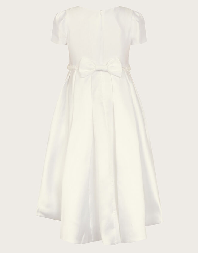 Henrietta Pearl Belt Dress, White (WHITE), large