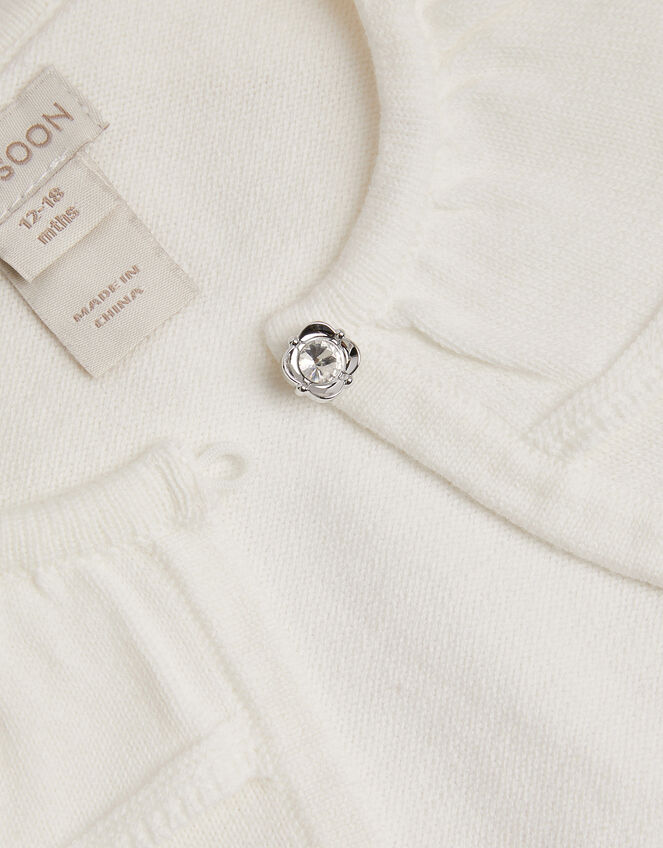 Baby Oversized Collar Cardigan, Ivory (IVORY), large