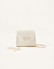 Margo Pearl Bow Bag and Hair Clip Set, , large