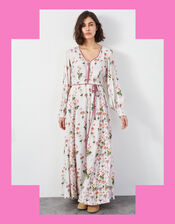 East Harmony Floral Maxi Dress, Ivory (IVORY), large