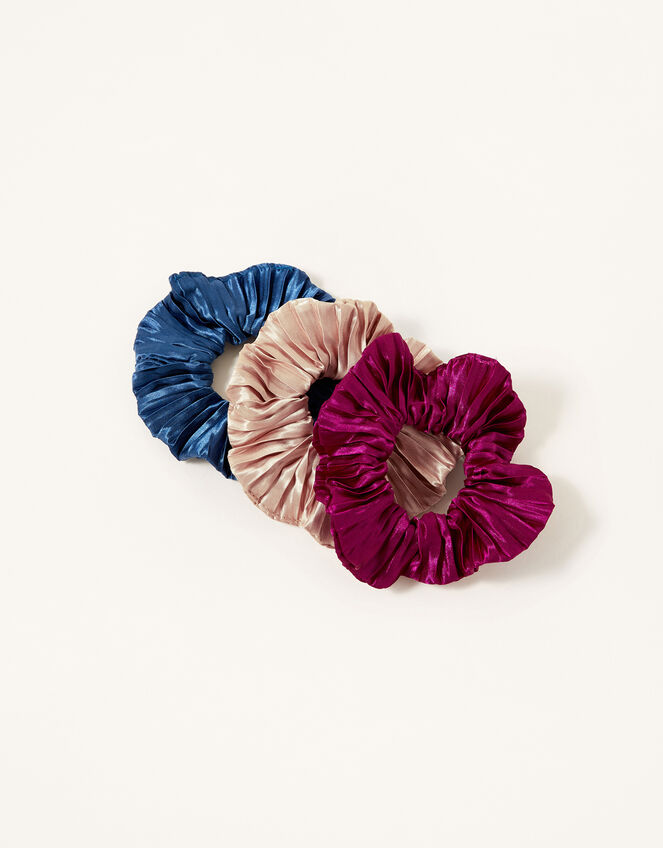 School Pleated Scrunchie Set, , large