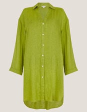 Esme Beach Shirt Dress, Green (GREEN), large