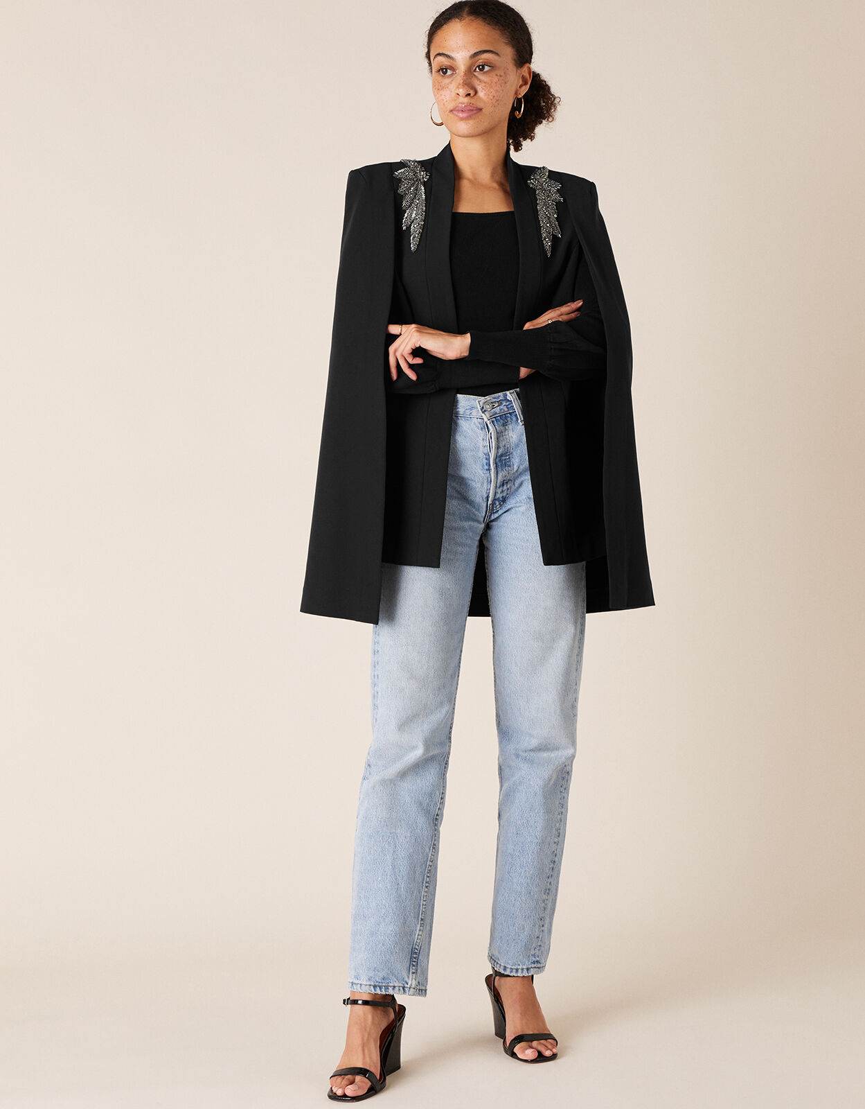 Monsoon cape jacket clearance