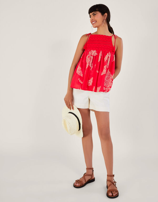 Mahi Halter High Neck Cami Top, Red (RED), large