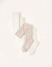 Baby Cable and Marker Tights Twinset, Multi (MULTI), large