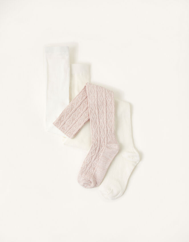 Baby Cable and Marker Tights Twinset, Multi (MULTI), large