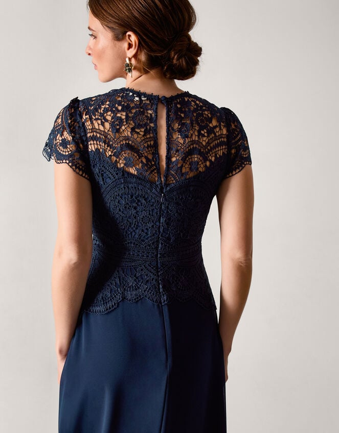 Monica Lace Bridesmaid Dress, Blue (NAVY), large