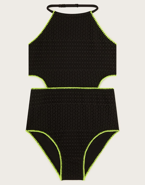 Crochet Swimsuit , Black (BLACK), large