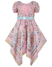 Paisley Hanky Hem Dress, Multi (MULTI), large