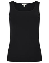 Bridey Square Neck Jersey Vest, Black (BLACK), large