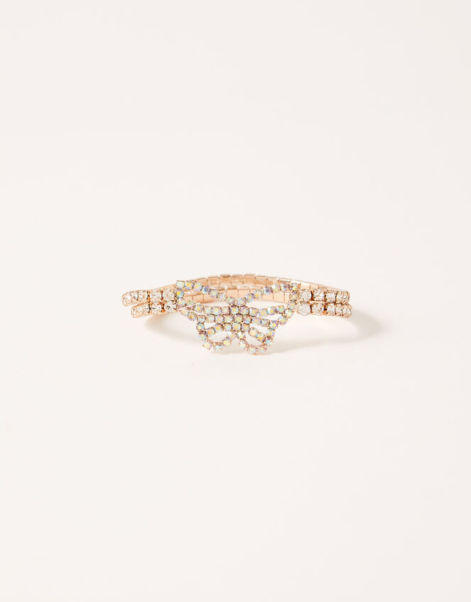 Diamante Butterfly Stretch Bracelet, , large
