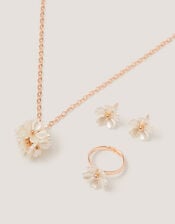 Cluster Flower Jewellery Set, , large