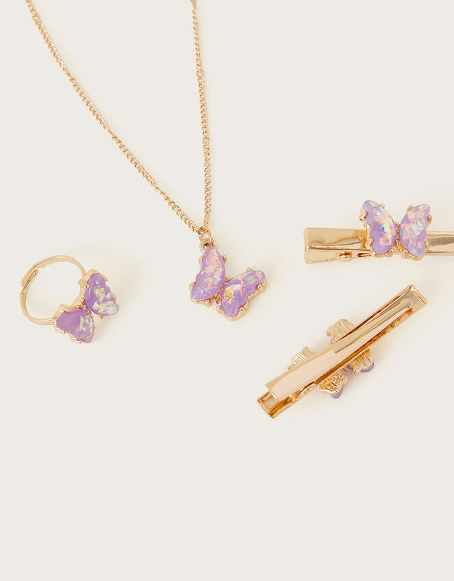 Shimmer Butterfly Hair and Jewellery Set, , large