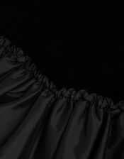 Ohio A-Line Velvet Prom Dress, Black (BLACK), large