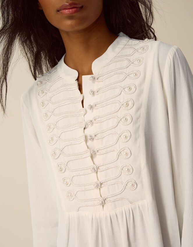 Pippa Military Top, Ivory (IVORY), large
